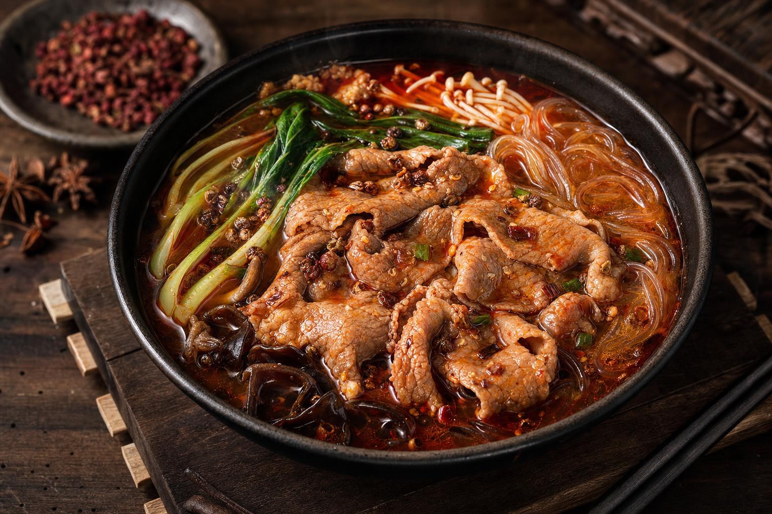 牛肉麻辣湯の写真